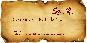 Szeleczki Melióra névjegykártya